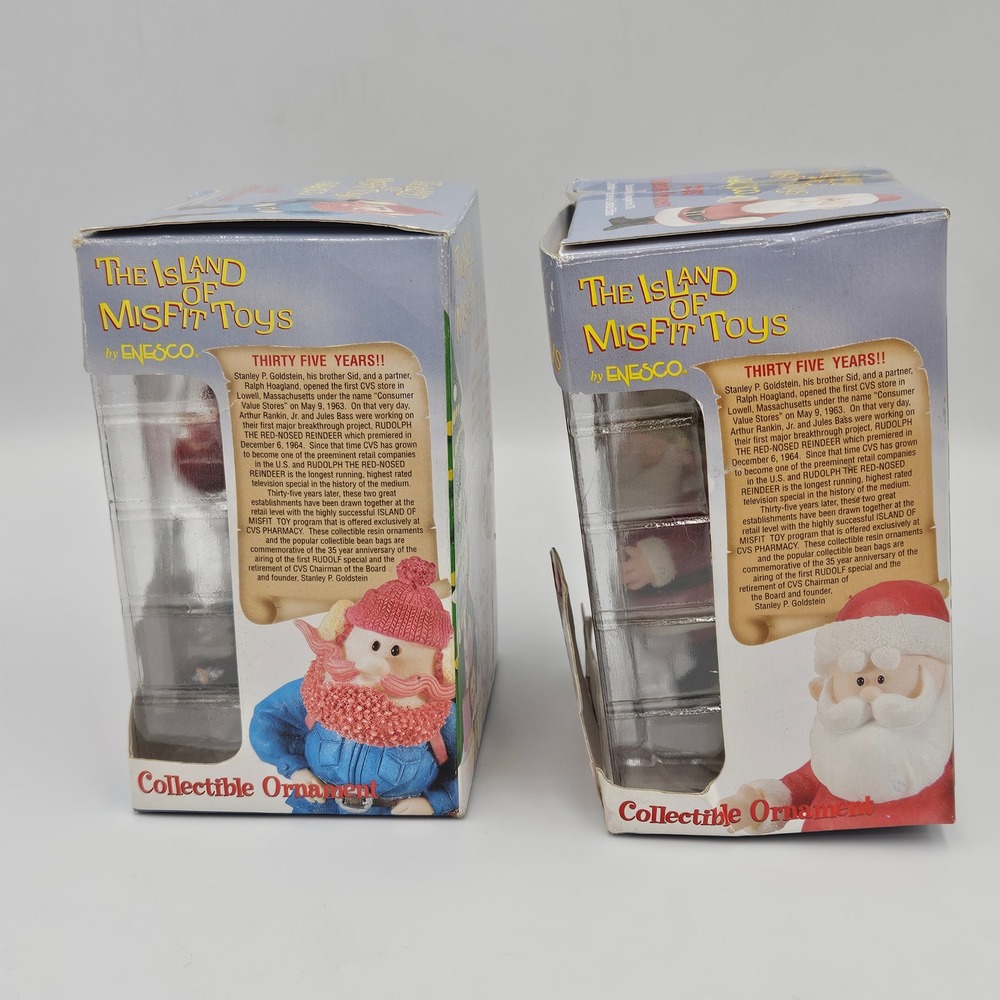 The Island Of Misfit Toys CVS Santa & Yukon Cornelius 1999 Rare Ornaments - Picture 2 of 8